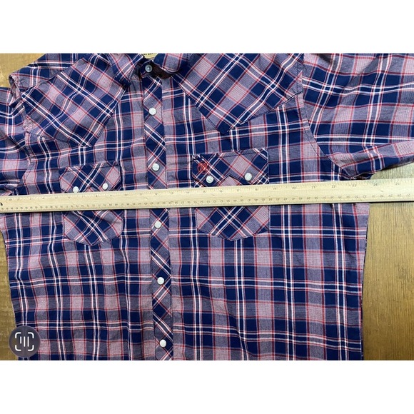 Wrangler Retro Western‎ Pearl Snap Men xL Snap Short Sleeve Stripped - Picture 7 of 7